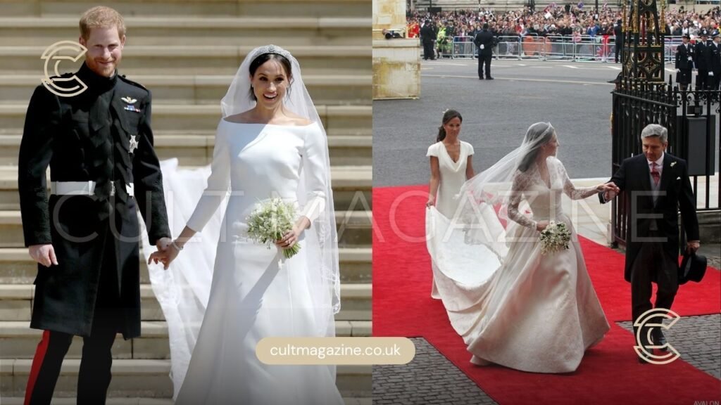meghan markle vs kate middleton wedding dress